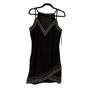 NWT Guess cocktail black and gold dress M